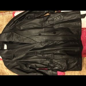 Woman’s leather coat